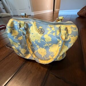 Tory Burch Yellow Floral Satchel